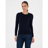 Pierre Cardin Kadın Lacivert Slim Fit Bisiklet Yaka Basic Kazak 50315758-VR033 - XS