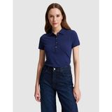 Pierre Cardin Kadın Lacivert Slim Fit Pamuklu Polo Yaka Basic Tişört 50325456-VR033 - XS