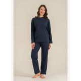 Pierre Cardin Kadın Lacivert Uzun Kol Pijama Takım PC9304-S-V2 PC9304-S-V2