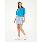 Pierre Cardin Kadın Mavi A Kesim Örme Etek 50284732-VR249 - Bebe Mavisi