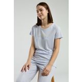 Pierre Cardin Kadın Mavi Kısa Kol Pijama Takım