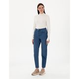 Pierre Cardin Kadın Mavi Mom High Waist Fit Jean Pantolon 50307851-VR036 - 38 - 34