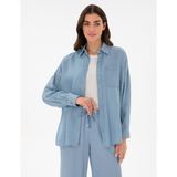 Pierre Cardin Kadın Mavi Oversize Jean Gömlek 50306750-VR036 - 42
