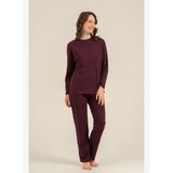 Pierre Cardin Kadın Mor Uzun Kol Pijama Takım PC9304-S-V1 PC9304-S-V1