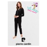 Pierre Cardin Kadın Pamuklu Modal Uzun Kollu Pijama Takımı, Siyah, XL
