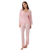 Pierre Cardin Kadın Pembe 3'Lü Pijama Takımı, S Beden