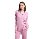 Pierre Cardin Kadın Pembe Gömlek Yaka Pijama Takımı, XL Beden