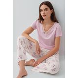 Pierre Cardin Kadın Pembe Pijama Takım PC9214-S-V2 - XL
