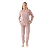 Pierre Cardin Kadın Pembe Pijama Takımı, Uzun Kollu, Regular Kalıp, L Beden