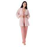 Pierre Cardin Kadın Pembe Sabahlık, Uzun Kol, Regular Kalıp, M Beden