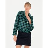 Pierre Cardin Kadın Petrol Tüvit Crop Ceket 50273097-VR102 - 40 - Dropsuz
