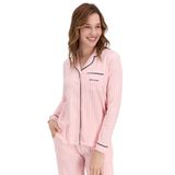 Pierre Cardin Kadın Pijama Takımı, Çizgili, Mor, S Beden