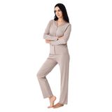 Pierre Cardin Kadın Pijama Takımı, Kahverengi, XL Beden