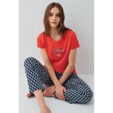 Pierre Cardin Kadın Pijama Takımı, Kırmızı, 2XL