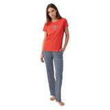 Pierre Cardin Kadın Pijama Takımı, Kırmızı, 4XL Beden