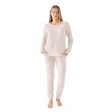 Pierre Cardin Kadın Pijama Takımı, Krem, L Beden
