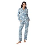 Pierre Cardin Kadın Pijama Takımı, Krem, Uzun Kol, Açık Paça, M Beden