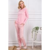 Pierre Cardin Kadın Pijama Takımı, Pembe Çizgili, Alt ve Üst İki Parça, XL Beden