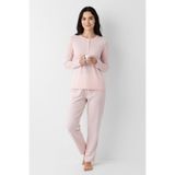 Pierre Cardin Kadın Pijama Takımı, Pembe, Düğmeli Yaka, Uzun Kollu, S Beden