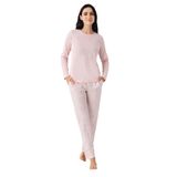 Pierre Cardin Kadın Pijama Takımı, Pembe, Uzun Kol, XL Beden