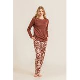 Pierre Cardin Kadın Pijama Takımı, Penye Modal, %50 Pamuk %50 Modal, Düğmeli Yaka, Cepli
