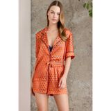 Pierre Cardin Kadın Pijama Takımı, Saten, 3'lü Şort Takım, Sunset, S Beden