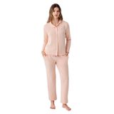 Pierre Cardin Kadın Pijama Takımı, Turuncu, Uzun Kol, Açık Paça, S Beden