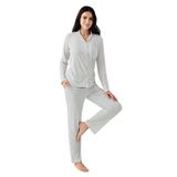 Pierre Cardin Kadın Pijama Takımı, Yeşil, Uzun Kol, Açık Paça, L Beden