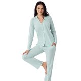 Pierre Cardin Kadın Pijama Takımı, Yeşil, Uzun Kol, Açık Paça, M Beden