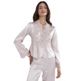 Pierre Cardin Kadın Pudra Saten Gecelik, Çeyiz Seti, L Beden