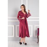Pierre Cardin Kadın Sabahlık, Gecelik, Pijama ve Babydoll 6'lı Takım, Bordo, L Beden