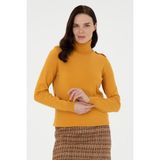 Pierre Cardin Kadın Safran Slim Fit Balıkçı Yaka Basic Kazak 50290579-VR043