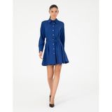 Pierre Cardin Kadın Saks Elbise (Dokuma) 50292931-VR045