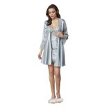 Pierre Cardin Kadın Saten Gecelik ve Pijama Seti, Dantelli, Mist Rengi, M Beden
