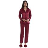 Pierre Cardin Kadın Sırtı Dantel Saten Pijama Takımı 1438