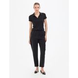 Pierre Cardin Kadın Siyah Carrot Fit Kanvas Pantolon 50318197-VR046 - Dropsuz - 40