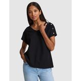 Pierre Cardin Kadın Siyah Comfort Fit Tişört 50323604-VR046 - L