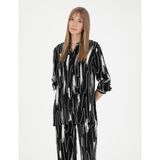 Pierre Cardin Kadın Siyah Comfort Fit Uzun Kollu Gömlek 50284765-VR046 - 36