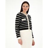 Pierre Cardin Kadın Siyah Crop Top Triko Hırka 50296328-VR046