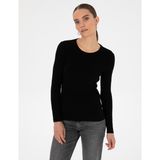 Pierre Cardin Kadın Siyah Ex. Slim Fit Kazak 50316334-VR046 - 2XL