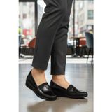 Pierre Cardin Kadın Siyah Kalın Tabanlı Ofis ve Günlük Casual Ayakkabı Loafer PC-54947