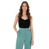 Pierre Cardin Kadın Siyah Kısa Kollu Bluz 50301166-VR046
