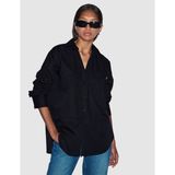 Pierre Cardin Kadın Siyah Oversize Uzun Kollu Gömlek 50328628-VR046 - 42