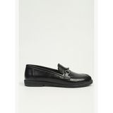 Pierre Cardin Kadın Siyah Parlak Toka Detaylı Loafer Ayakkabı PC-56187
