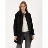 Pierre Cardin Kadın Siyah Regular Fit Kaban 50313891-VR046 - 36
