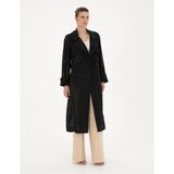 Pierre Cardin Kadın Siyah Regular Fit Trençkot 50282821-VR046 - 34