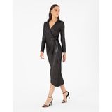 Pierre Cardin Kadın Siyah Slim Fit Örme Elbise 50296431-VR046 - XS