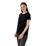Pierre Cardin Kadın Siyah Tişört 50305785-VR046