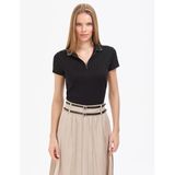 Pierre Cardin Kadın Siyah Tişört Basic 50320697-VR046
