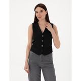 Pierre Cardin Kadın Siyah Yelek (Dokuma) 50300027-VR046